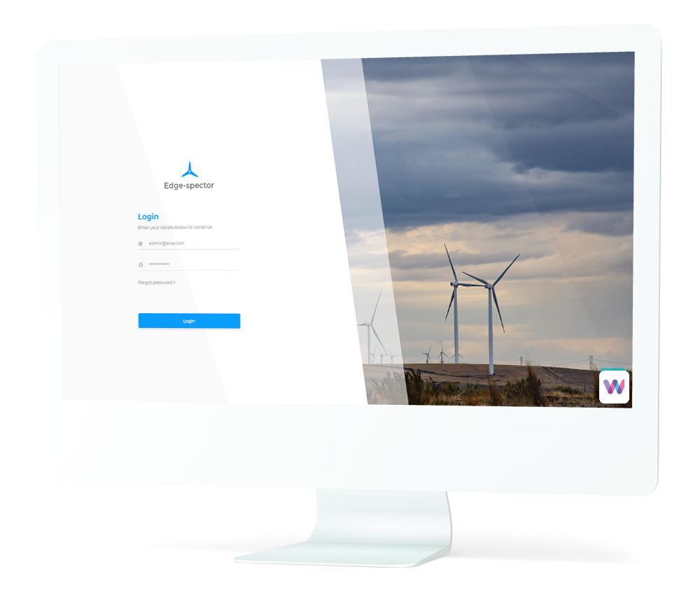 Inspekcja turbin wiatrowych w platformie